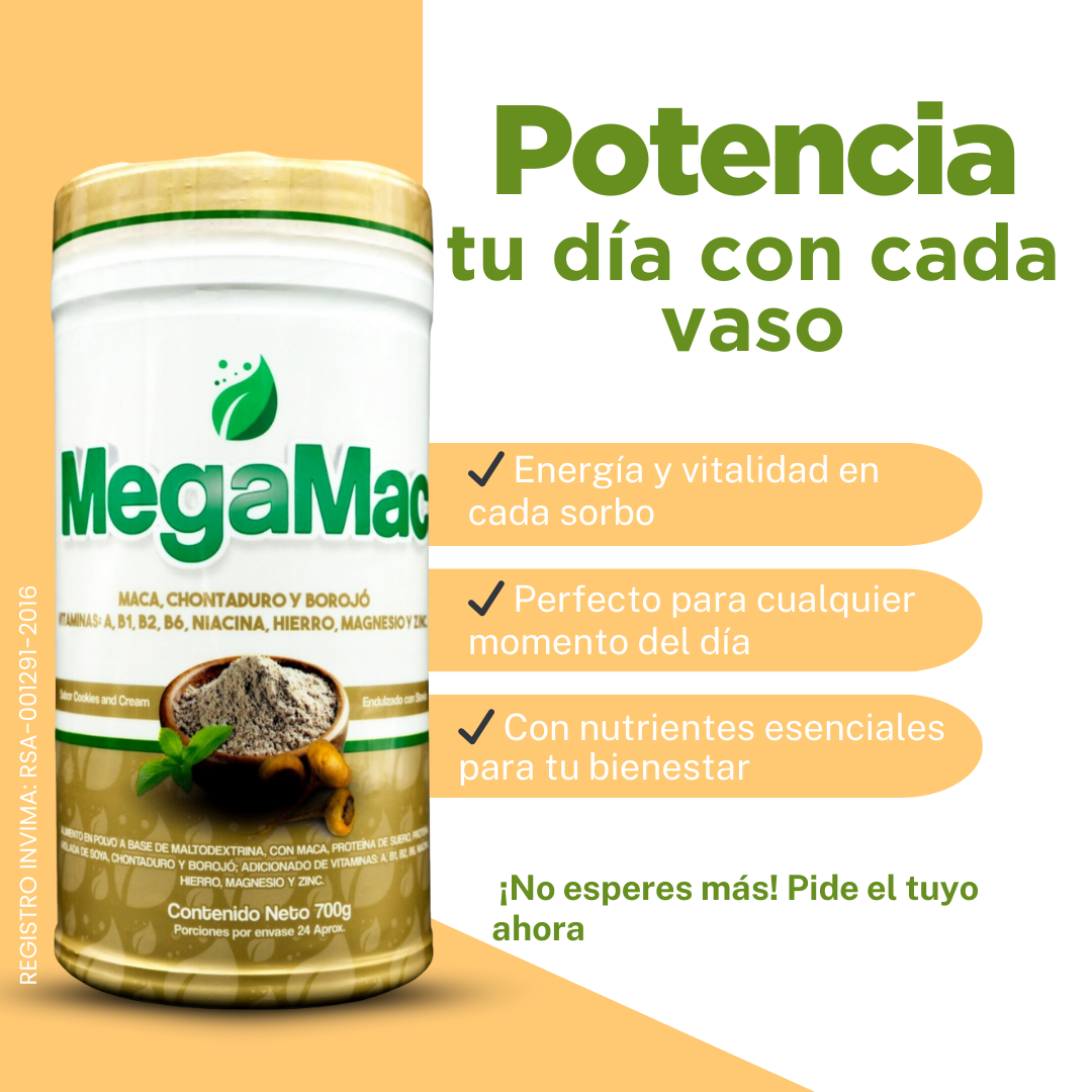 MEGAMAC - Maca, Chontaduro, Borojó - Reg. INVIMA RSA-001291-2016