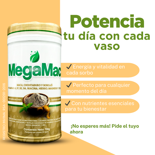 MEGAMAC - Maca, Chontaduro, Borojó - Reg. INVIMA RSA-001291-2016